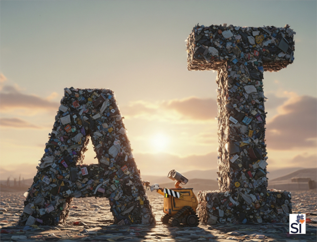 Wall-E constructing AI towers